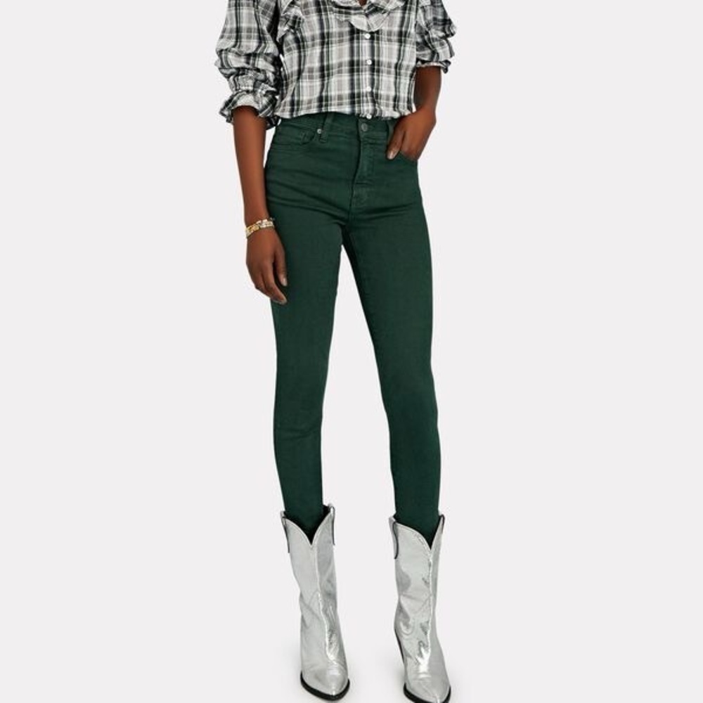 Veronica Beard Debbie High Rise Skinny EverGreen Jeans Sz 26